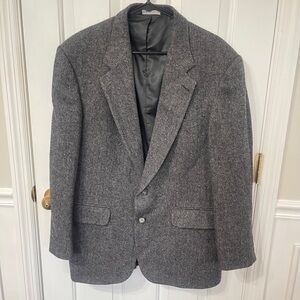 Vintage Land's End  Tweed Blazer Jacket Men 42R Made In USA